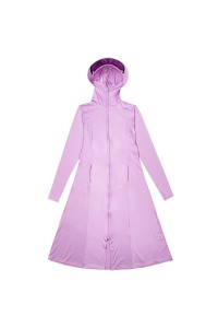 大量供應長褸冰絲防曬風褸外套   訂做透氣彈力柔軟紫色UV防曬風褸  風褸外套生產商 SKJ059